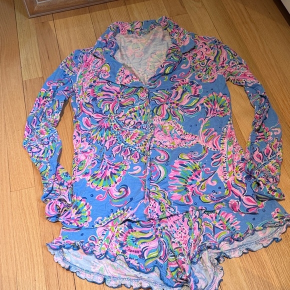 Lilly Pulitzer Other - Lilly Pulitzer Pastel Paisley pajama lounge Set in Blue, Pink, Green